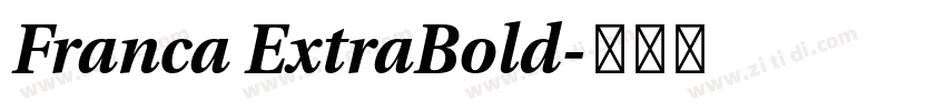 Franca ExtraBold字体转换